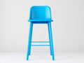 Barhocker gepolstert 48x52x101 cm - Blau - niedrige Lehne und Fu?ablage f¨¹r Au?enbereich
