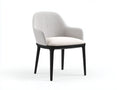 Essstuhl mit rundem Stoffr¨¹cken 60x59x80 cm - Grau und Schwarz - weiche Sitzschale f¨¹r Esszimmer
