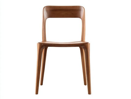 Essstuhl aus Walnussholz 48x52x82 cm - Walnussbraun - offener R¨¹cken f¨¹r Esszimmer