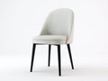 Essstuhl mit Stoffpolster 50x56x84 cm - Beige und Schwarz - gebogene Lehne f¨¹r Esszimmer